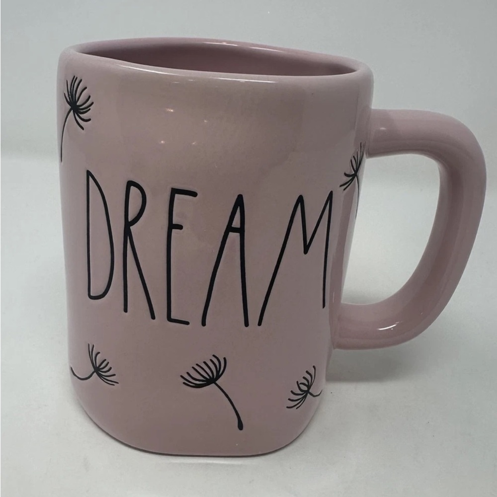 Rae Dunn Dream Pink Mug RARE HTF Floral Coffee Cup Beautiful Retired Flower Cup